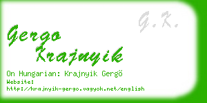 gergo krajnyik business card